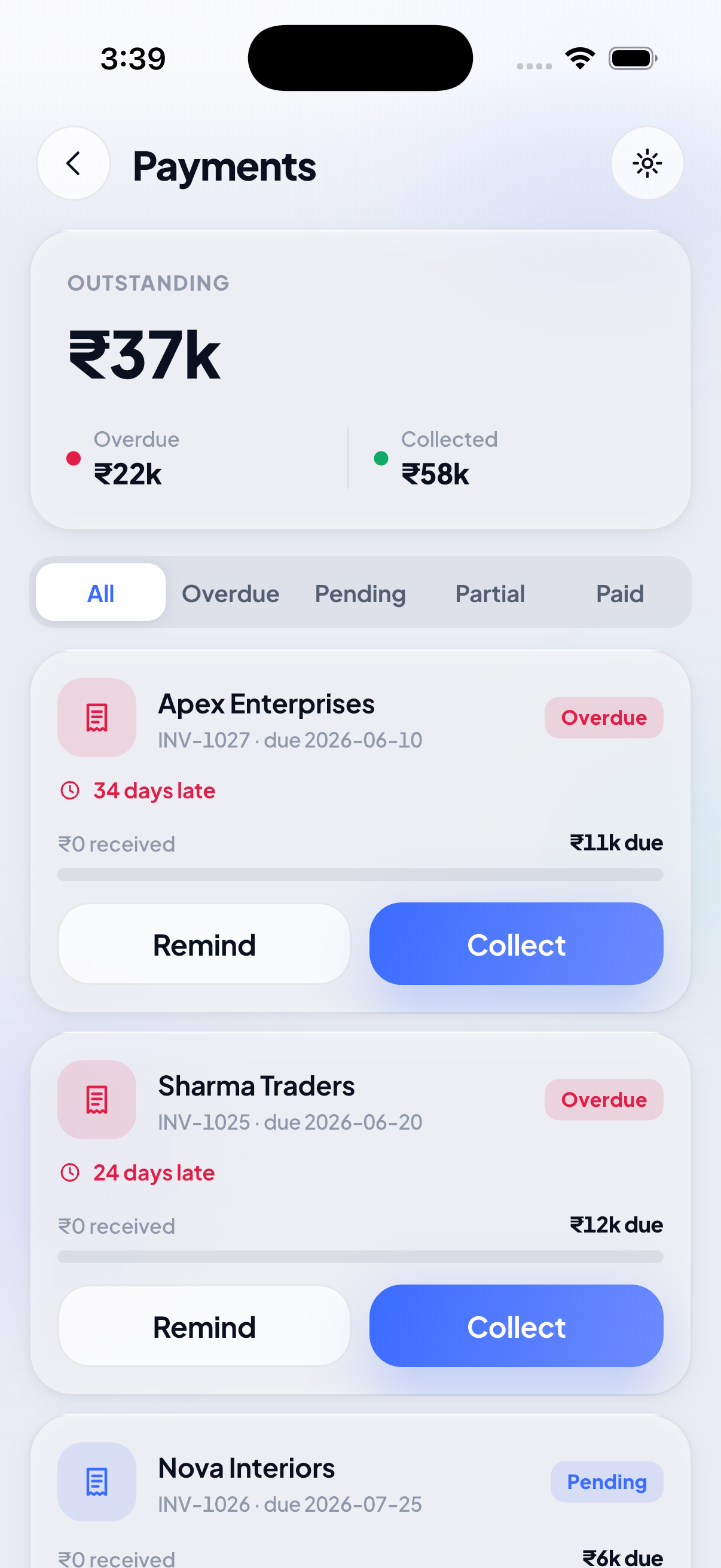 Payments tracking in Brave CRM
